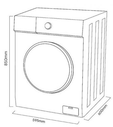 Lavadora KromsLine KLA-E-919-IX-BK + TV Nevir NVR-7710-24RD2-N