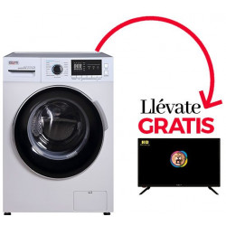 LAVADORA KROMSLINE KLA-TOP-100-FW-PBK + TV NEVIR NVR-7710-24RD2-N