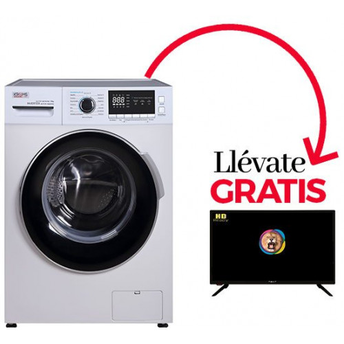 LAVADORA KROMSLINE KLA-TOP-100-FW-PBK + TV NEVIR NVR-7710-24RD2-N