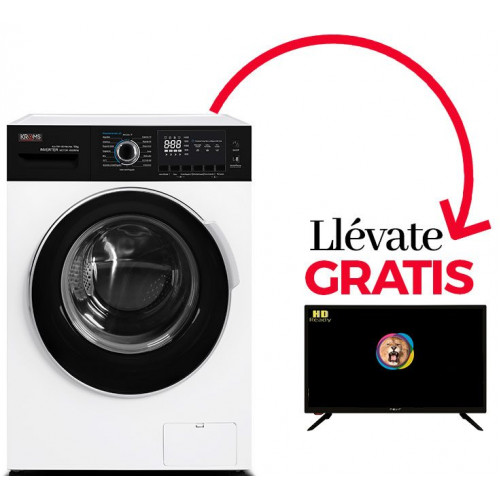 LAVADORA KROMSLINE KLA-TOP-105-FBK-PBK + TV NEVIR NVR-7710-24RD2-N