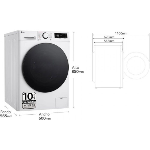 Lavadora LG A 10kg F4WR6010AGW