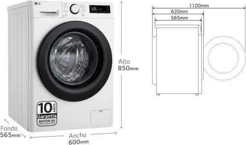Lavadora LG F4WR5010A6W