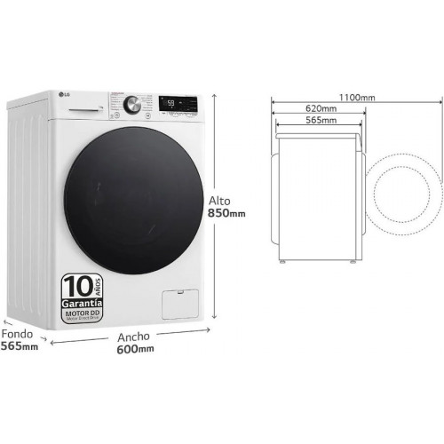 Lavadora LG F4WR7011AGW