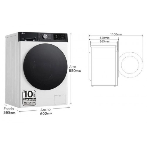 Lavadora LG F4WR7511AGH