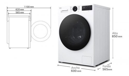 Lavadora LG F4X5011TLB 11 kg Carga frontal