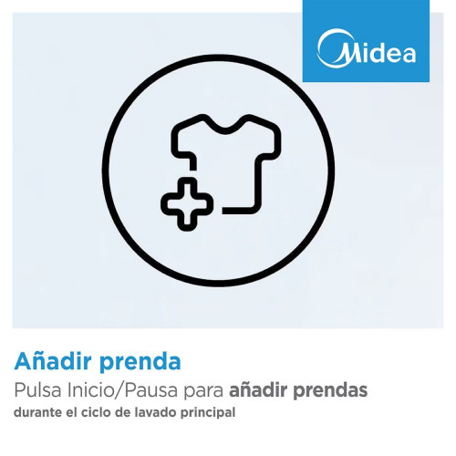 Lavadora Midea 8 kg/ 1.200 rpm- MF100W80B/1/W-ES Blanco