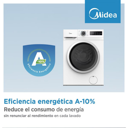 Lavadora Midea 8 Kg/1.400 rpm Power Mix - MF110W80BA10/W-ES Blanco