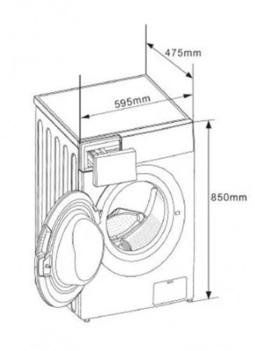 Lavadora Midea MF100W70BA/W-ES