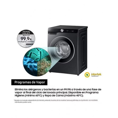 Lavadora Samsung 9kg con Autodosificación Clase A Negra WW90DG6U85LBU3 Negro