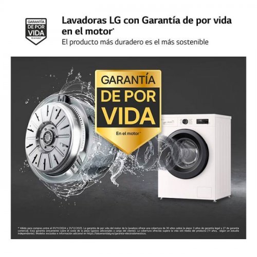 Lavadora Secadora 9kg+5kg LG W4X1095NWK Motor Direct Drive con Vapor