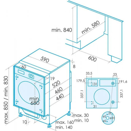 Lavadora Secadora Edesa EWS-8400-I