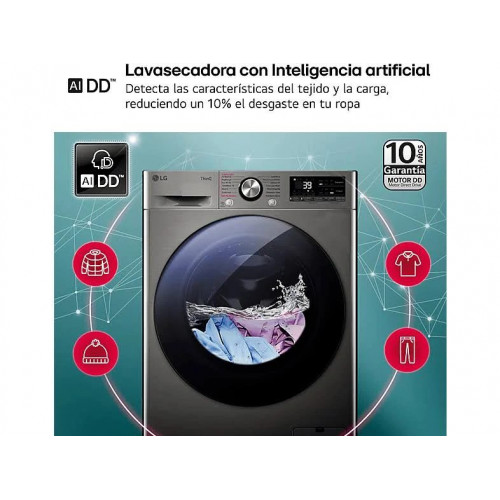 Lavadora secadora LG F4DR7009AGS