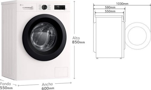 Lavadora Secadora LG W4X1095NWK