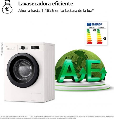 Lavadora Secadora LG W4X1095NWK