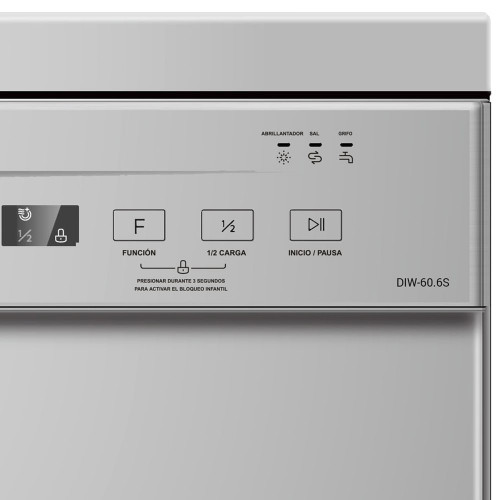 LAVAVAJILLAS 60 CM INFINITON DIW-60.6S E 12 CUBIERTOS SILVER