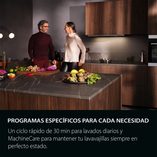 Lavavajillas AEG 13 servicios, 60 cm - FFB64627ZM Inox