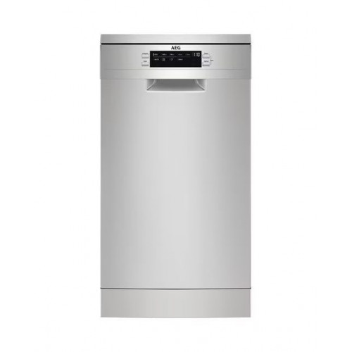 Lavavajillas AEG 9 servicios, 45 cm - FFB62427ZM Inox antihuellas