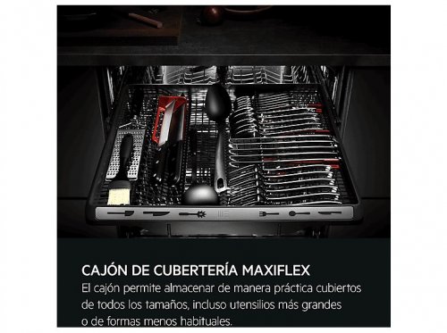 Lavavajillas - AEG FFB76717PM, 14 servicios, 9 programas, 60 cm, Tercera bandeja, programa ExtraHygiene, Inox