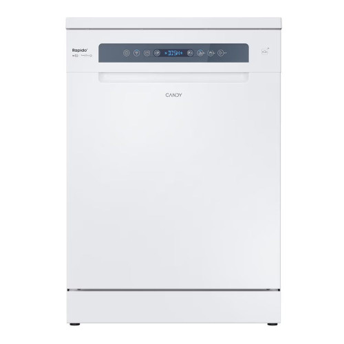 Lavavajillas Candy 14 servicios, Bandeja Cubiertos, 60 cm con WIFI Rapidó - CF 4C0F1W Blanco