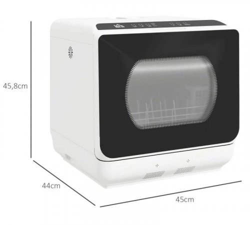 Lavavajillas de Encimera con 5+1 Programas Pantalla led Homcom