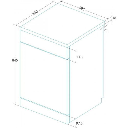 Lavavajillas Edesa EDW-6120 WH