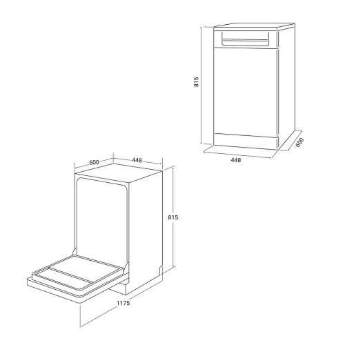 Lavavajillas Fagor 10 servicios, 45 cm, Autodoor - 4LVF-423ADX Silver