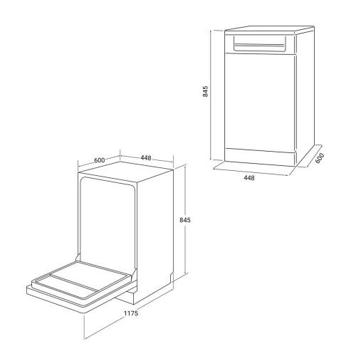 Lavavajillas Fagor 10 servicios, 45 cm, Tercera Bandeja - 4LVF-436ADX Inox