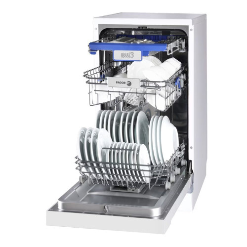 Lavavajillas Fagor 10 servicios, Bandeja para cubiertos, 45 cm - 4LVF-435AD Blanco
