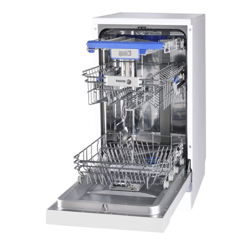 Lavavajillas Fagor 10 servicios, Bandeja para cubiertos, 45 cm - 4LVF-435AD Blanco