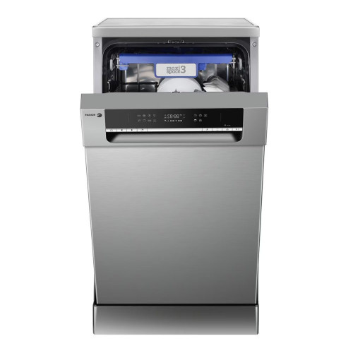 Lavavajillas Fagor 10 servicios, Bandeja para cubiertos, 45 cm - 4LVF-435ADX Inox