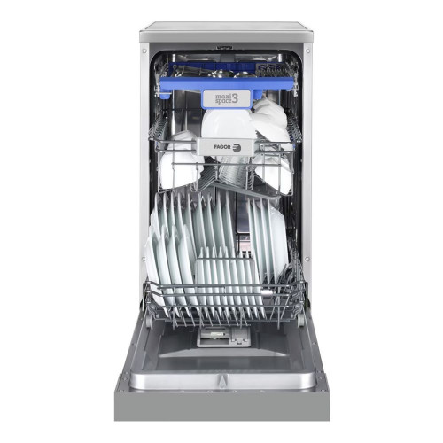 Lavavajillas Fagor 10 servicios, Bandeja para cubiertos, 45 cm - 4LVF-435ADX Inox