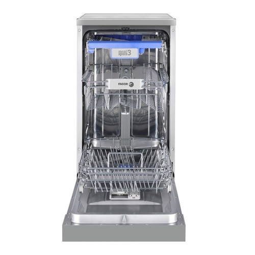 Lavavajillas Fagor 10 servicios, Bandeja para cubiertos, 45 cm - 4LVF-435ADX Inox