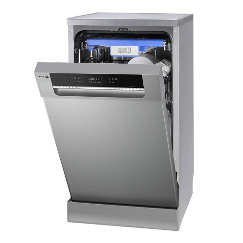 Lavavajillas Fagor 10 servicios, Bandeja para cubiertos, 45 cm - 4LVF-435ADX Inox