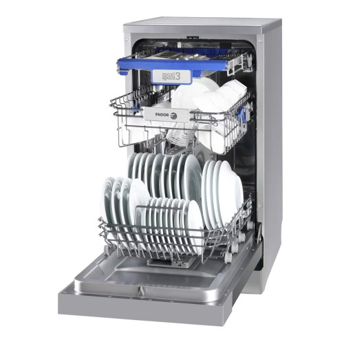 Lavavajillas Fagor 10 servicios, Bandeja para cubiertos, 45 cm - 4LVF-435ADX Inox