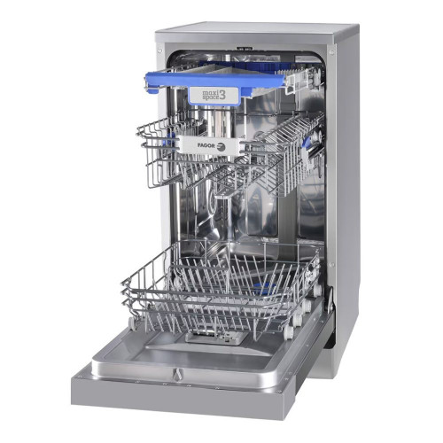 Lavavajillas Fagor 10 servicios, Bandeja para cubiertos, 45 cm - 4LVF-435ADX Inox