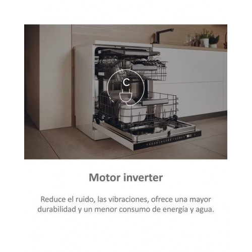 Lavavajillas Haier 15 servicios, 60 cm, 3º bandeja, con WIFI I-PRO SHINE - XF 5C4M1W Blanco