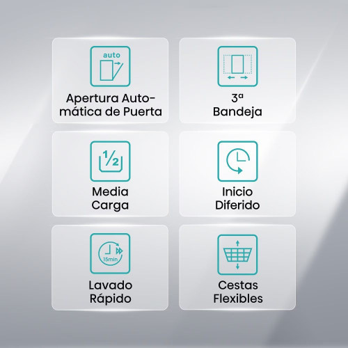 Lavavajillas Hisense 14 servicios, 7 programas, 60 cm - HS623D10X Inox
