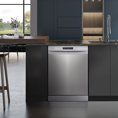Lavavajillas Hisense 14 servicios, 7 programas, 60 cm - HS623D10X Inox