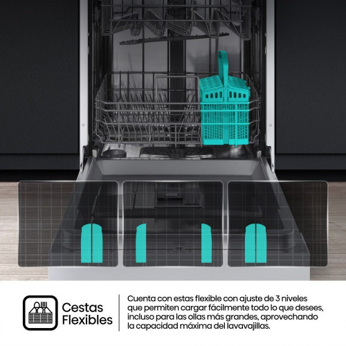 Lavavajillas Hisense 9 servicios, 45 cm - HS522E10W Blanco