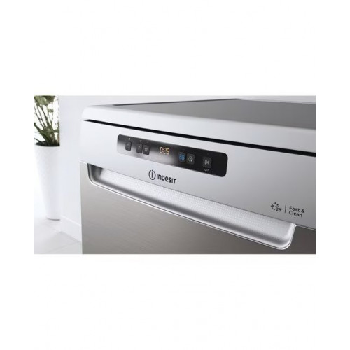 Lavavajillas Indesit 14 servicios, 60 cm - I0F D651 X Inox