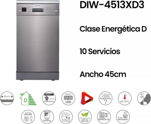 Lavavajillas Infiniton DIW-4513XD3