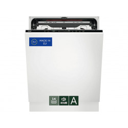 Lavavajillas integrable - AEG FSE76727P, 14 servicios, 7 programas, 60 cm, GlassCare, Tercera Bandeja, Sin panelar