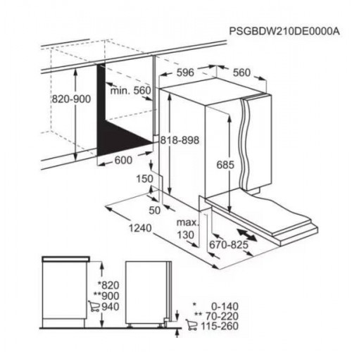 Lavavajillas integrable AEG FSE77707P – 14 cubiertos