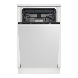 Lavavajillas integrable Beko 11 servicios, 45 cm, Autodosificación - BDIS38040A Blanco
