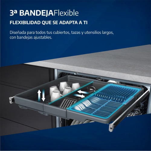 Lavavajillas Integrable Beko Power Intense, 15 servicios, 60 cm, 3ª Bandeja - BDIN38561P