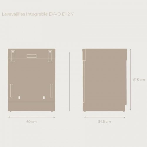 Lavavajillas Integrable Evvo Di.2y 60cm 14 Cubiertos