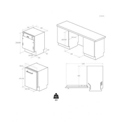 Lavavajillas integrable Haier 14 servicios, Wifi, Washlens Plus - XI 4C4S0SB Blanco