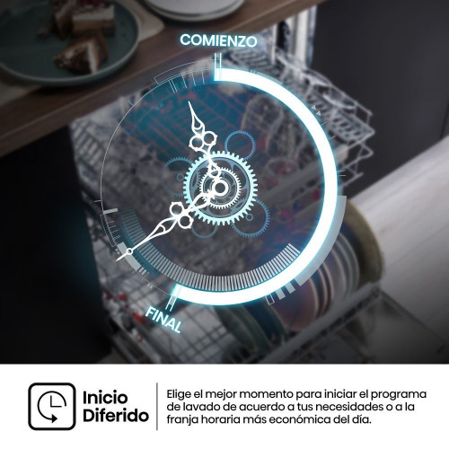 Lavavajillas integrable Hisense 16 servicios, Bandeja para cubiertos, 60 cm - HV16D5