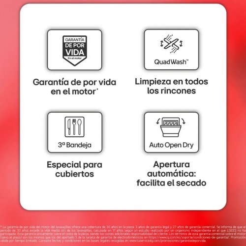 Lavavajillas Integrable LG DB273TX