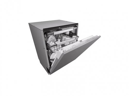 Lavavajillas integrable - LG DB476TXS, 14 servicios, 10 programas, 60 cm, TrueSteam™, Tercera bandeja, Sin panelar
